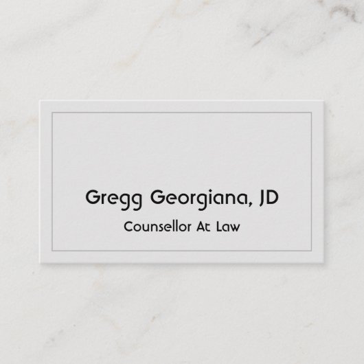 Schlichte und moderne Rechtsberatung Visitenkarte (Vorderseite)