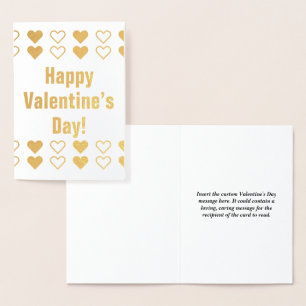 Schlichte und Personalisierte Valentintagskarte Folienkarte
