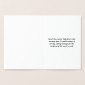 Schlichte und Personalisierte Valentintagskarte Folienkarte (Innenseite)