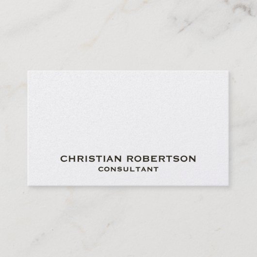 Schlichte Unternehmenskarte für moderne Berater Visitenkarte (Vorderseite)