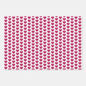 Schlichte Vintage Liebe Herz Romantische Valentine Geschenkpapier Set (Vorderseite)