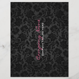 Schlichte Vintage schwarze und weiße Damaskus Flyer