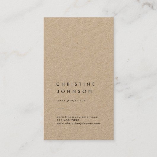 schlichte Visitenkarte (Vorderseite)