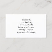 schlichte Visitenkarte (Rückseite)