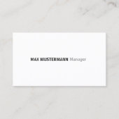 schlichte Visitenkarte (Vorderseite)