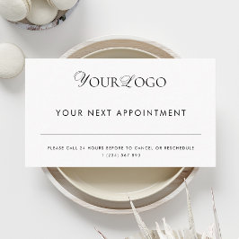 Schlichte Visitenkarte für das  Logo hinzufügen Terminkarte