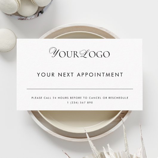 Schlichte Visitenkarte für das  Logo hinzufügen Terminkarte