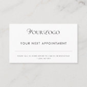 Schlichte Visitenkarte für das  Logo hinzufügen Terminkarte (Vorderseite)