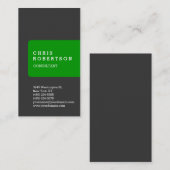 Schlichte Visitenkarte für den vertikalen grauen S (Vorne/Hinten)