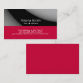 Schlichte Visitenkarte in Schwarz/Rosa (Vorne/Hinten)