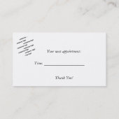 schlichte Visitenkarte Terminkarte (Rückseite)