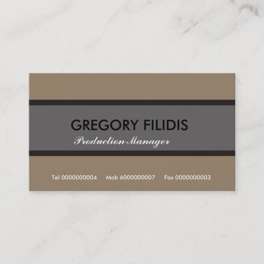 Schlichte Visitenkarten Visitenkarte (Vorderseite)