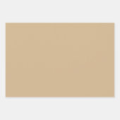 Schlichte Vollwammwäsche Tan Shades 3 Tones Geschenkpapier Set (Vorderseite)