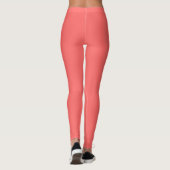 Schlichte Wassermelone Rosa Leggings (Rückseite)