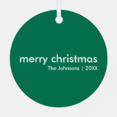 Schlichte Weihnachten | Moderner Minimalistischer Ornament Aus Metall (Rückseite)