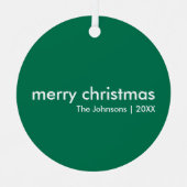 Schlichte Weihnachten | Moderner Minimalistischer Ornament Aus Metall (Vorderseite)