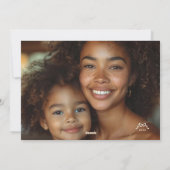 schlichte Weihnachtsbrust aus Foto Feiertagskarte (Rückseite)