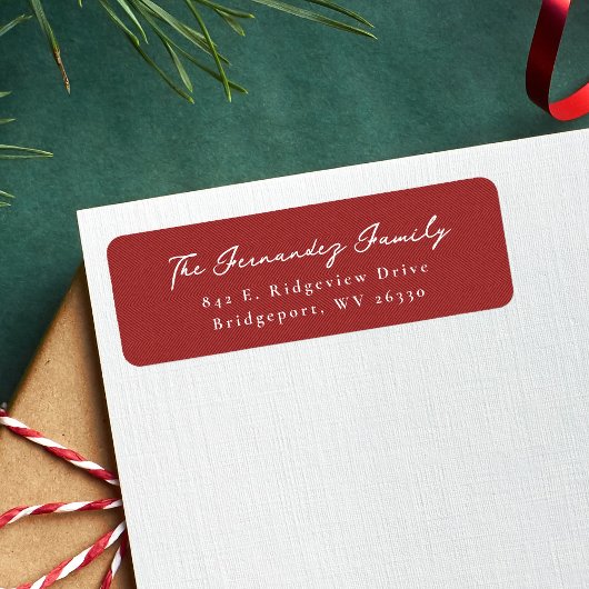 Schlichte Weihnachtsfeiertage-Rücksendeadresse