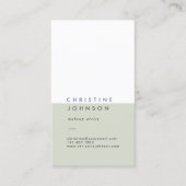 schlichte Weiß und Grün Visitenkarte (Vorderseite)