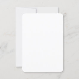Schlichte weiße 3,5" x 5" abgerundete Deckenkleidu Einladung