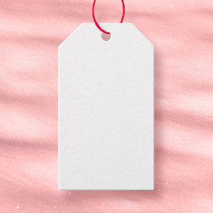 Schlichte weiße 3,5" x 5" Matte Blank Baby Dusche Geschenkanhänger