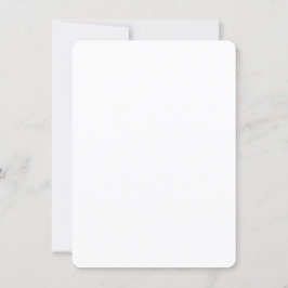 Schlichte weiße 4,5" x 6,25" abgerundete Ecken Hoc Einladung