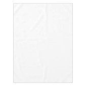 Schlichte weiße 52" x 70" Blanc Hochzeit Tischdecke (Vorderseite)