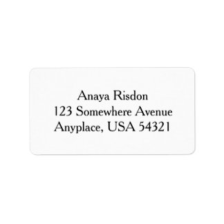 Schlichte weiße Adressenmarken Adressaufkleber