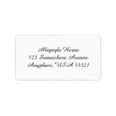 Schlichte weiße Adressenmarken Adressaufkleber (Vorne)