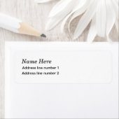 Schlichte weiße Adressetikettierung (Insitu)