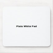 Schlichte weiße Auflage Mousepad (Vorne)
