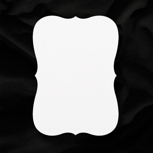 Schlichte weiße Bracket Edges Blank Wedding Einladung