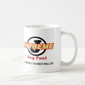 Schlichte weiße Hundebrennstoff-Kaffee-Tasse des Kaffeetasse