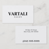 Schlichte weiße klassische Geschäfts-Karte Visitenkarte (Vorne/Hinten)