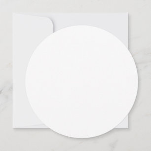 Schlichte weiße Matte 5,25" Circle Blank Baby Dusc Einladung