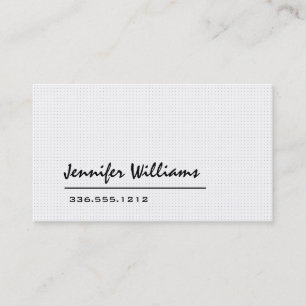 Schlichte weiße Minimalistische berufliche Visitenkarte
