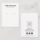 SCHLICHTE WEISSE OHRENANMELDUNG ZURÜCKGEGEBENE SOZ VISITENKARTE (Vorne/Hinten)