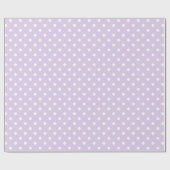 Schlichte, weiße Punkte auf hellen Violetten Geschenkpapier (Flach)