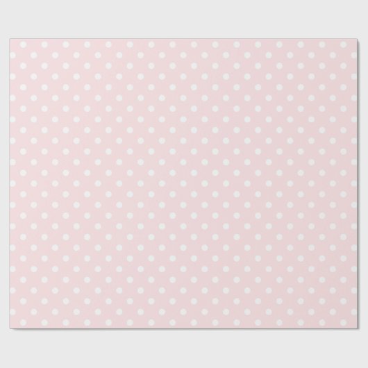 Schlichte, weiße Punkte in hellblau-rosa Geschenkpapier (Flach)