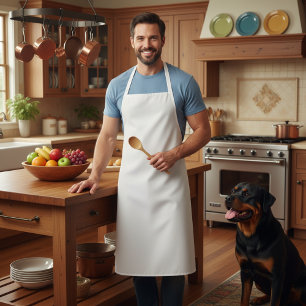 Schlichte, weiße Schürze