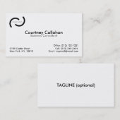 Schlichte weiße Standardgrößen-Geschäftskarten Visitenkarte (Vorne/Hinten)