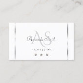 Schlichte Weißsilber-Dekoration Sparkle Diamonds I Visitenkarte (Vorderseite)