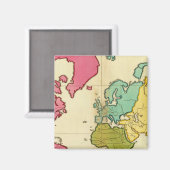 Schlichte Weltkarte Magnet (Vorderseite/Rückseite)