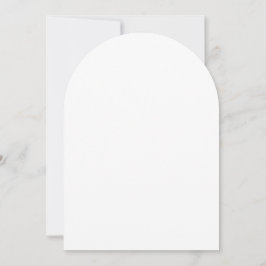 Schlichte White 5" x 7" Arch Blank Graduation Part Einladung
