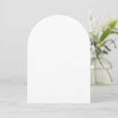 Schlichte White 5" x 7" Arch Blank Graduation Part Einladung (Stehend Vorderseite)