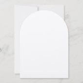 Schlichte White Arch Style Felt Ecru Blank Wedding Einladung (Vorderseite)