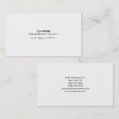 Schlichte White Attractive Double Side Business Ca Visitenkarte (Vorne/Hinten)