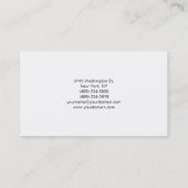 Schlichte White Attractive Double Side Business Ca Visitenkarte (Rückseite)