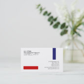 Schlichte White Blue Attractive Business Card Visitenkarte (Stehend Vorderseite)