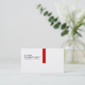 Schlichte White Blue Attractive Business Card Visitenkarte (Stehend Vorderseite)